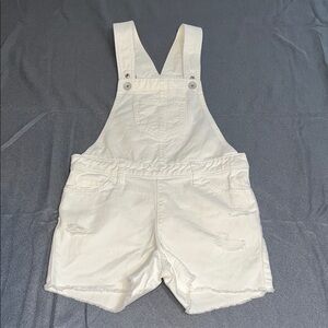 Children’s Place White Denim Overall Shorts